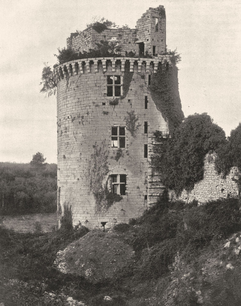 MORBIHAN. Château de Largoët, à Elven 1903 old antique vintage print picture